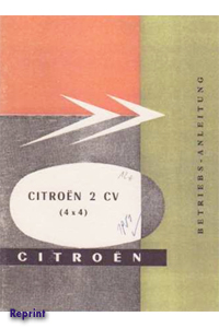 Citroën 2CV Betriebsanleitung 1961 4x4